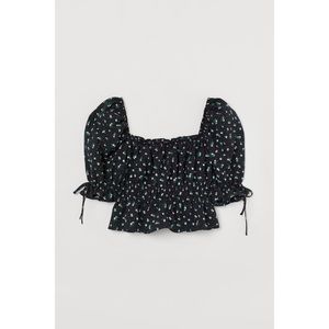 Floral Puff-Sleeved Blouse